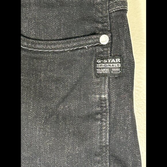 G-STAR RAW DENIM Mini Booty Shorts Dark Wash Black Stretch Denim Sz 27 - Picture 5 of 9